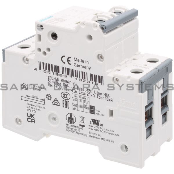 Siemens 5SY4510-6 Circuit Breaker Product Image