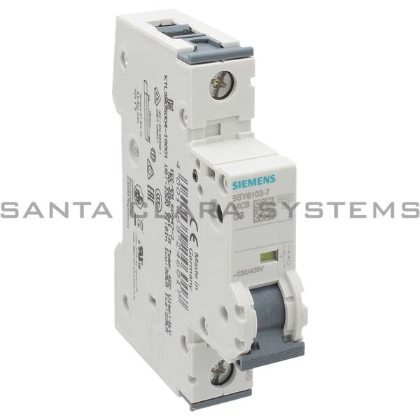 Siemens 5SY6103-7 Circuit Breaker | 5SY6103-7 Product Image