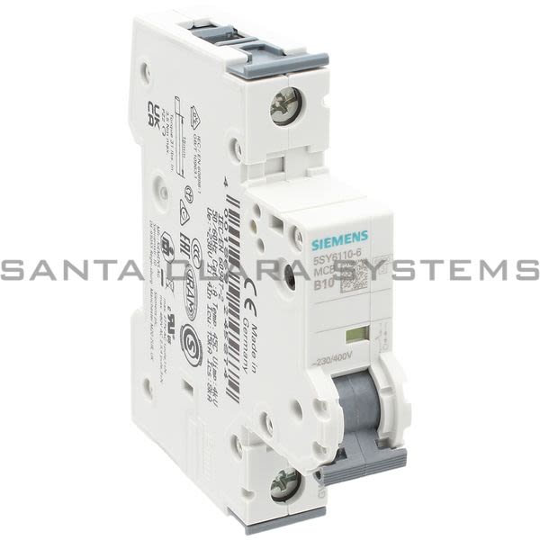 Siemens 5SY6110-6 Circuit Breaker Product Image