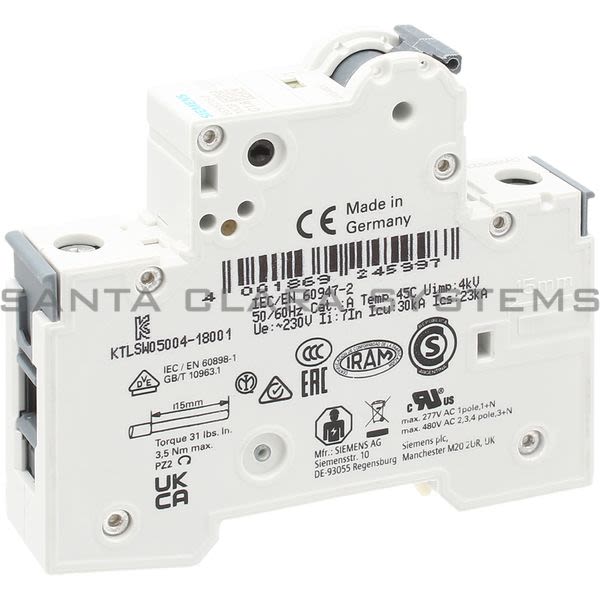 Siemens 5SY6115-7 Circuit Breaker Product Image
