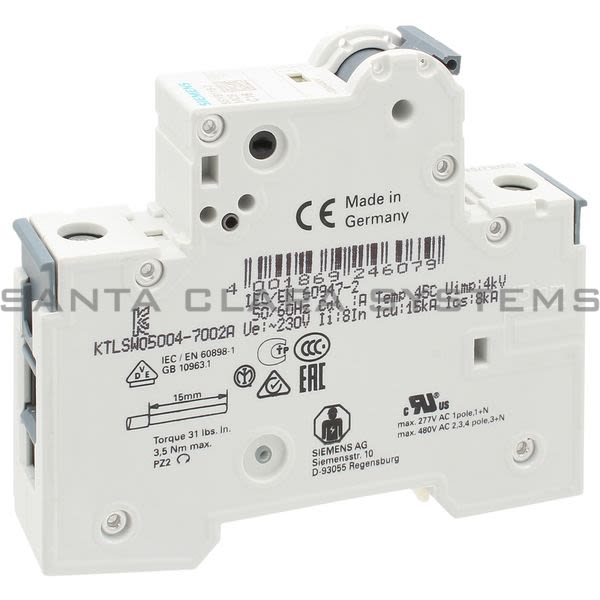 Siemens 5SY6116-7 Circuit Breaker Product Image