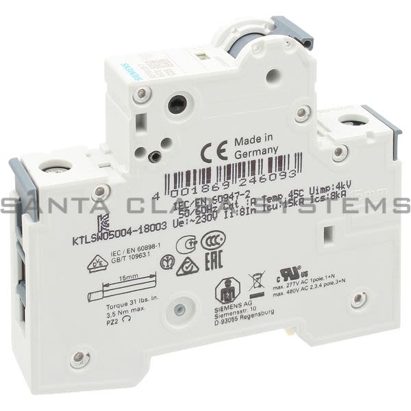 Siemens 5SY6125-7 Circuit Breaker | 5SY6125-7 Product Image