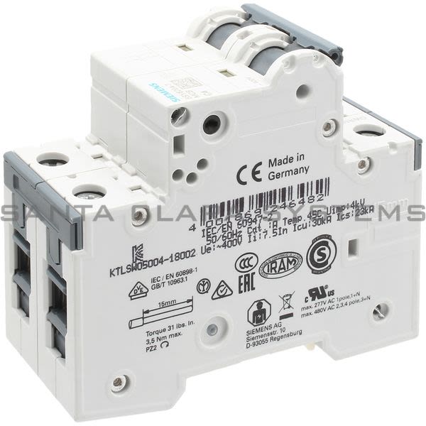 Siemens 5SY6204-7 Circuit Breaker Product Image