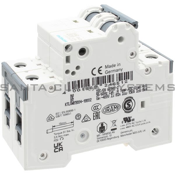 Siemens 5SY6210-7 Circuit Breaker Product Image