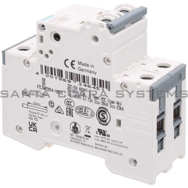 Siemens 5SY6215-7 Circuit Breaker Product Image