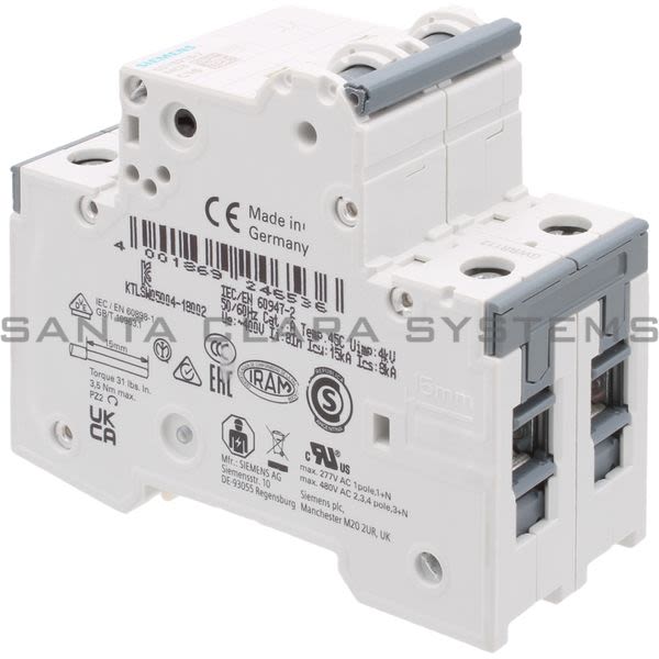 Siemens 5SY6216-7 Circuit Breaker Product Image