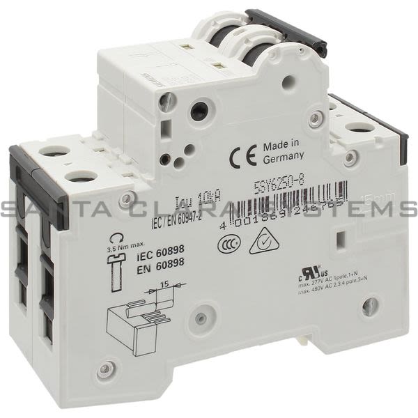 Siemens 5SY6250-8 Circuit Breaker Product Image