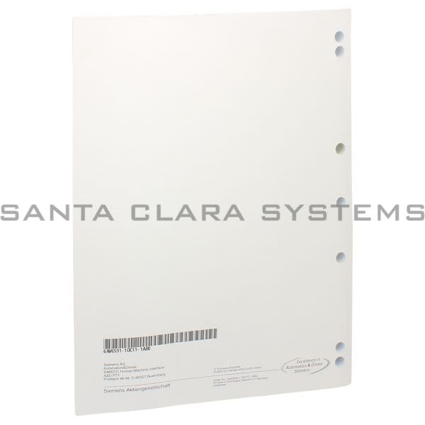 Siemens 6AV6591-1DC11-1AB0 SIMATIC HMI TP170A, TP170B, OP170B Equipment Manual Release 07/00 Product Image