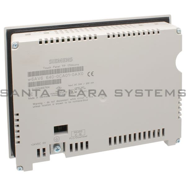 Siemens 6AV6640-0CA01-0AX0 Operator Interface | TP170 | 6AV6640-0CA01-0AX0 Product Image
