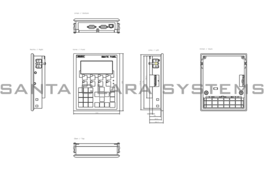 Siemens 6AV6641-0BA11-0AX1 Operator Panel Product Image
