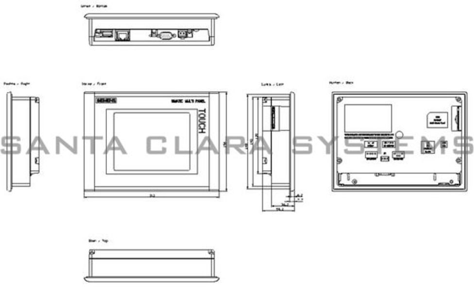 Siemens 6AV6642-0EA01-3AX0 Operator Interface | MP177 Product Image