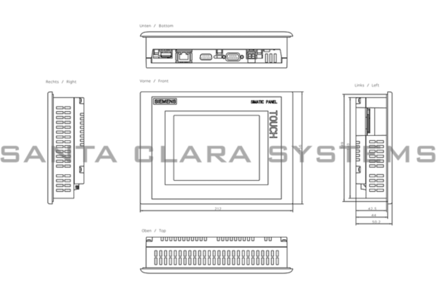 Siemens 6AV6643-0AA01-1AX0 Operator Interface | TP 277 | 6AV6643-0AA01-1AX0 Product Image