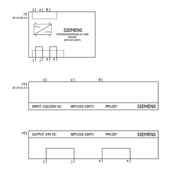 Siemens 6EP1332-1SH71 Power Supply | PM 1207 | SIMATIC S7-1200 | 6EP1332-1SH71 Product Image