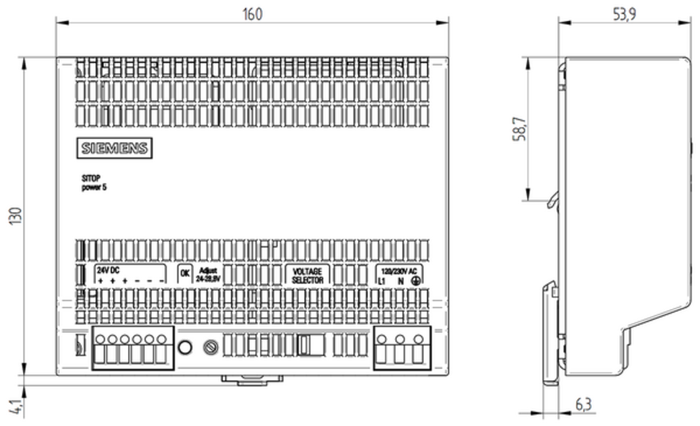 Siemens 6EP1333-1AL12 Power Supply | SITOP Power 5 Product Image