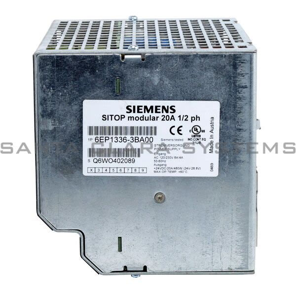 Siemens 6EP1336-3BA00 Power Supply | SITOP Modular | 6EP1336-3BA00 Product Image