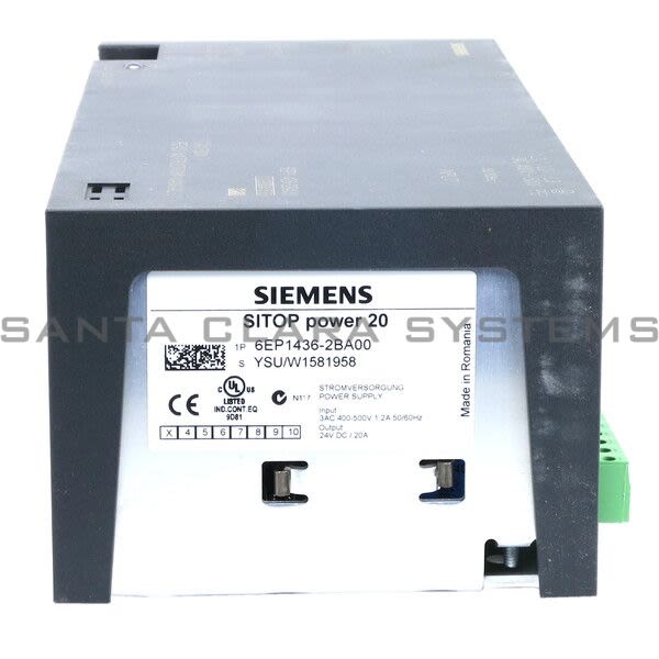 Siemens 6EP1436-2BA00 Power Supply | SITOP Power 20 | 6EP1436-2BA00 Product Image