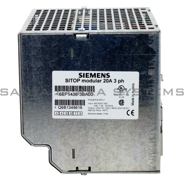 Siemens 6EP1436-3BA00 Power Supply | SITOP Modular | 6EP1436-3BA00 Product Image