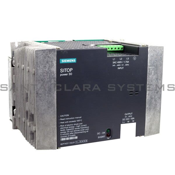 Siemens 6EP1437-1SL01 Power Supply | SITOP Power 30 | 6EP1437-1SL01 Product Image