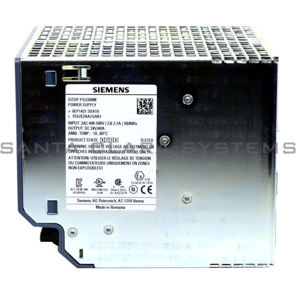 Siemens 6EP1437-3BA10 Power Supply | PSU300M | SITOP | 6EP1437-3BA10 Product Image