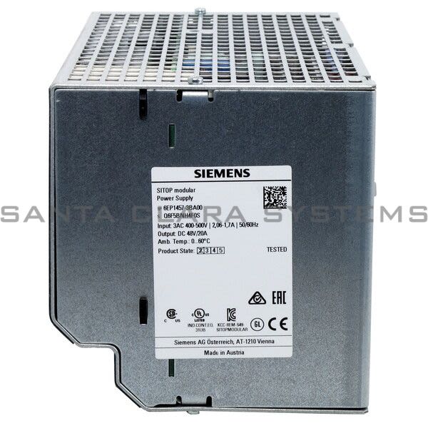 Siemens 6EP1457-3BA00 Power Supply | SITOP Modular | 6EP1457-3BA00 Product Image
