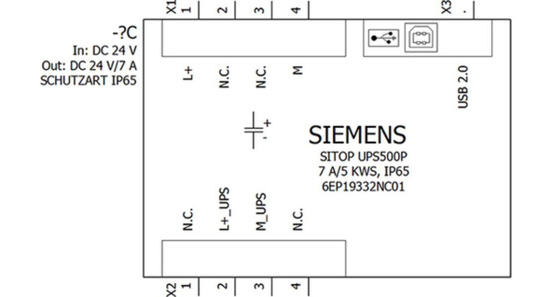 Siemens 6EP1933-2NC01 Uninterruptible Power Supply | SITOP UPS 500 Product Image