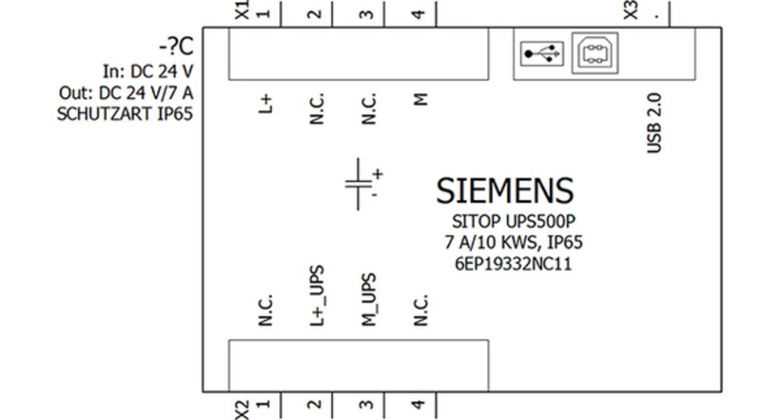 Siemens 6EP1933-2NC11 Uninterruptible Power Supply | SITOP UPS 500 Product Image