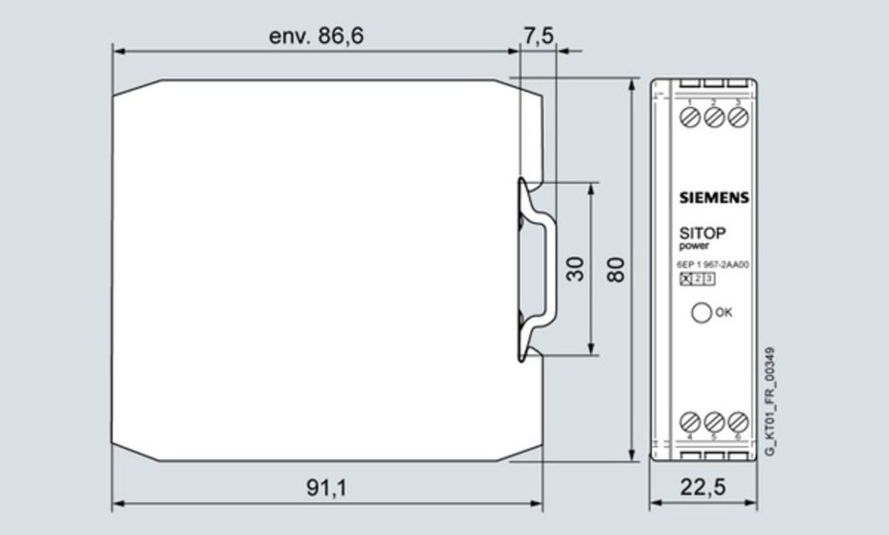 Siemens 6EP1967-2AA00 Inrush Current Limiter | SITOP Product Image
