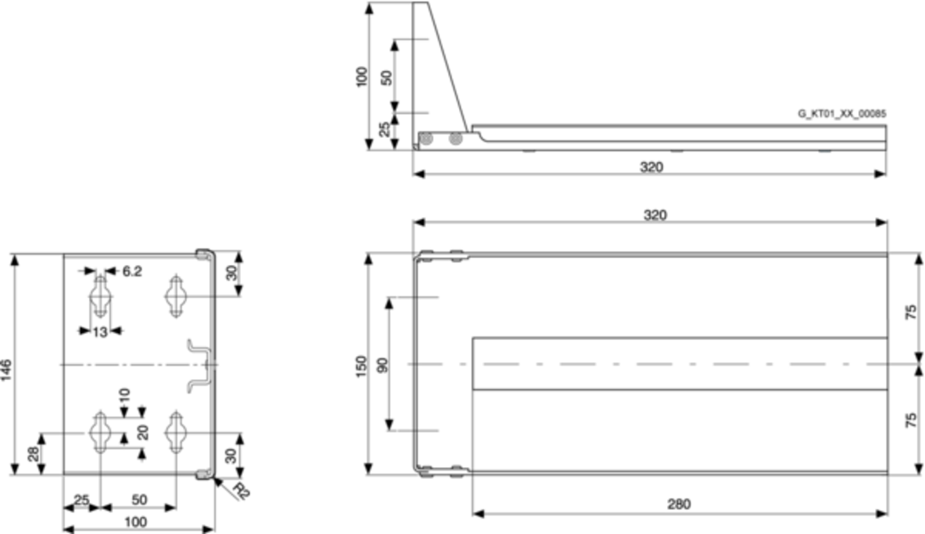 Siemens 6EP1971-2BA00 Mounting Rail Product Image