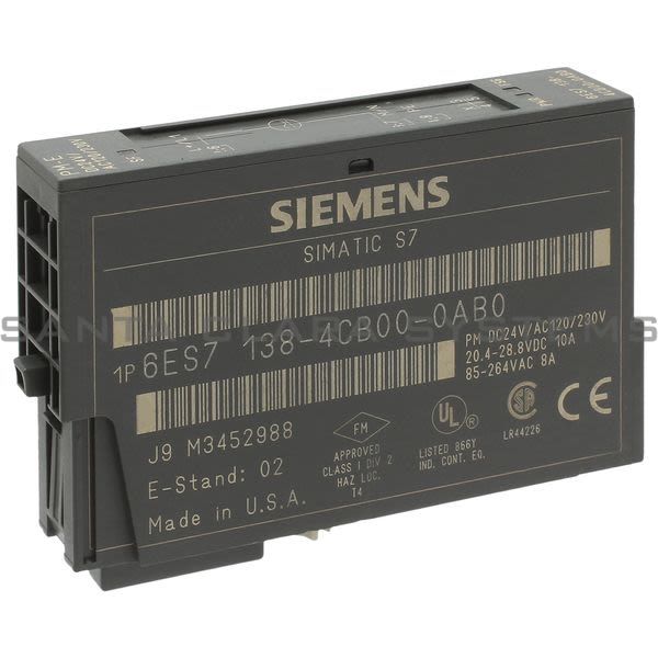 Siemens 6ES7138-4CB00-0AB0 Power Module | 6ES7138-4CB00-0AB0 Product Image