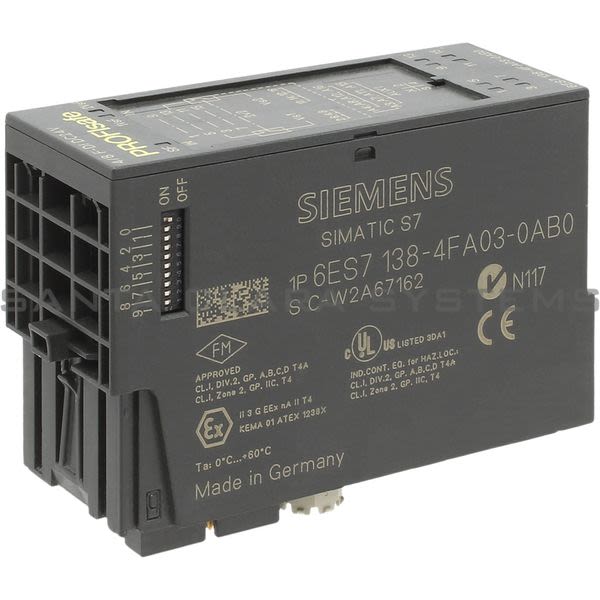 Siemens 6ES7138-4FA03-0AB0 Digital Input Module Product Image