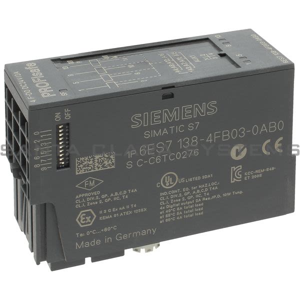 Siemens 6ES7138-4FB03-0AB0 Digital Output Module | PROFIsafe | 6ES7138-4FB03-0AB0 Product Image