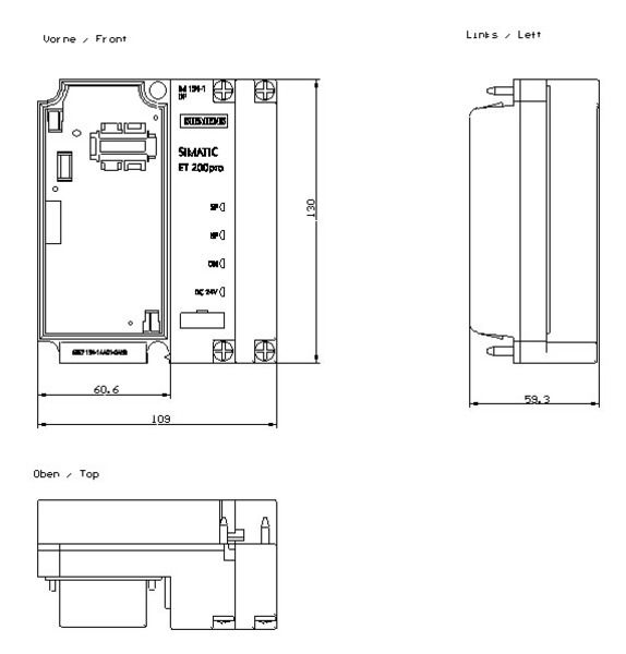 Siemens 6ES7154-1AA01-0AB0 Interface Module | IM154-1 DP | SIMATIC ET200PRO | 6ES7154-1AA01-0AB0 Product Image