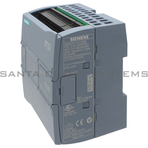 Siemens 6ES7212-1BD30-0XB0 Processor | CPU 1212C | SIMATIC S7-1200 | 6ES7212-1BD30-0XB0 Product Image