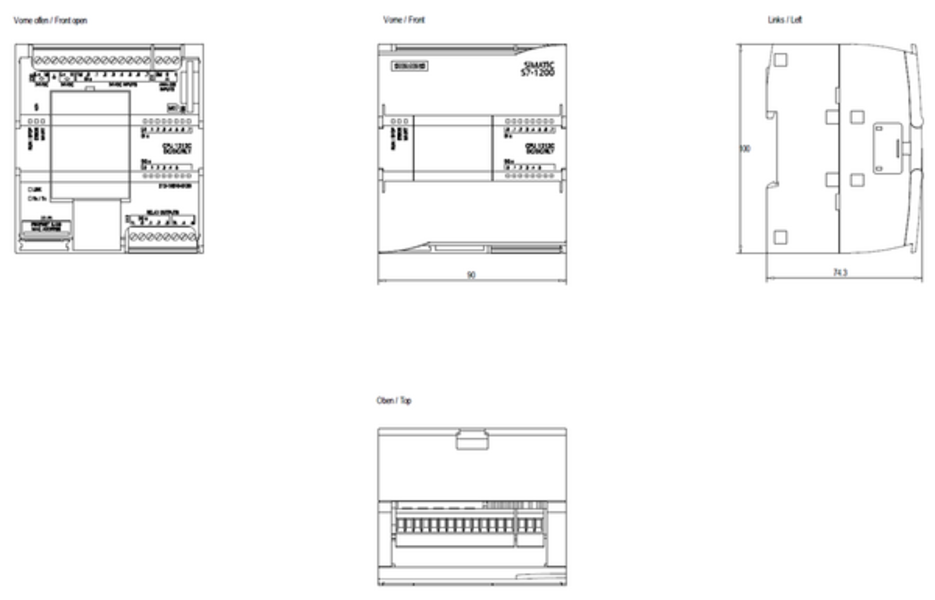 Siemens 6ES7212-1HE40-0XB0 Processor | CPU 1212C | SIMATIC S7-1200 | 6ES7212-1HE40-0XB0 Product Image