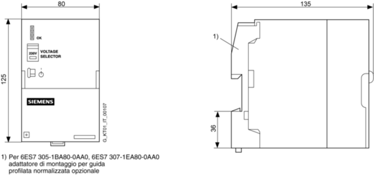 Siemens 6ES7307-1EA80-0AA0 Power Supply | PS 307 | SIMATIC S7-300 Product Image