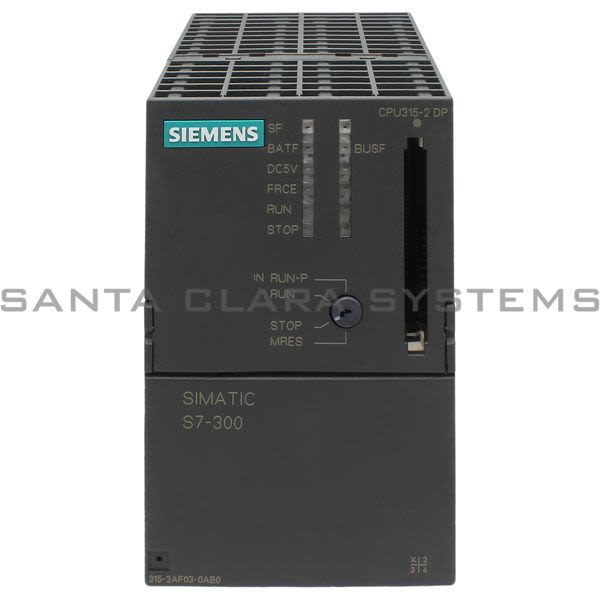 Siemens 6ES7315-2AF03-0AB0 Processor | CPU 315-2 DP | SIMATIC S7-300 | 6ES7315-2AF03-0AB0 Product Image