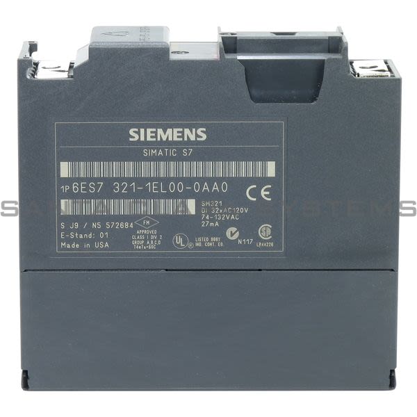 Siemens 6ES7321-1EL00-0AA0 Digital Input Module | SM 321 | SIMATIC S7-300 | 6ES7321-1EL00-0AA0 Product Image