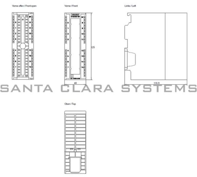 Siemens 6ES7321-7EH00-0AB0 Digital Input Module | SM 321 | SIMATIC S7-300 Product Image