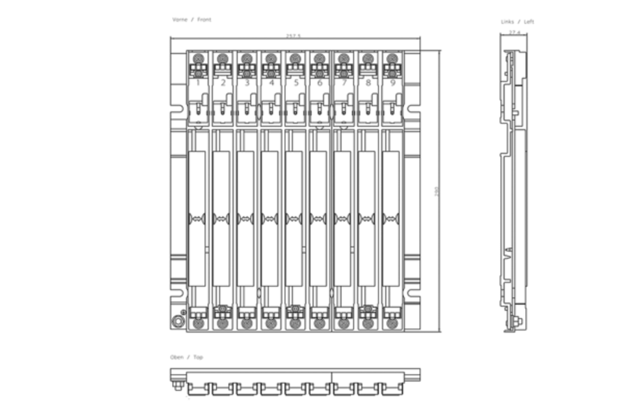 Siemens 6ES7400-1JA01-0AA0 Rack | UR2 | SIMATIC S7-400 | 6ES7400-1JA01-0AA0 Product Image