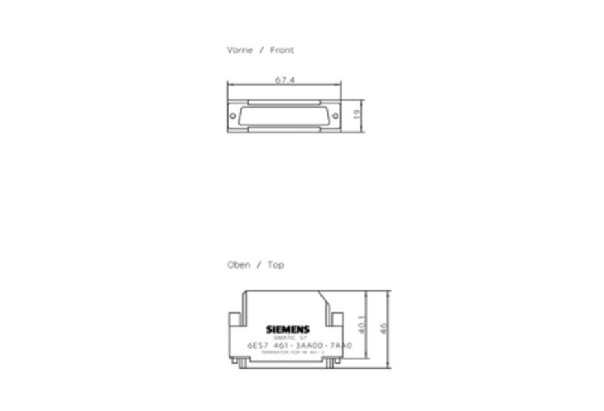 Siemens 6ES7461-3AA00-7AA0 Terminating Connector Product Image