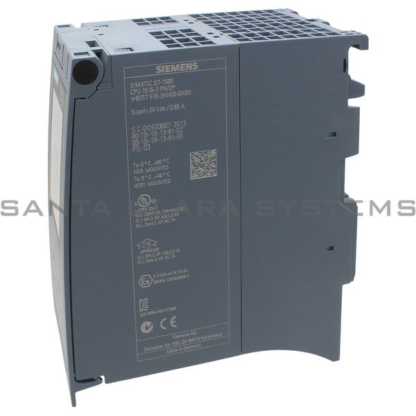 Siemens 6ES7516-3AN00-0AB0 Processor | CPU 1516-3 PN/DP | SIMATIC S7-1500 | 6ES7516-3AN00-0AB0 Product Image