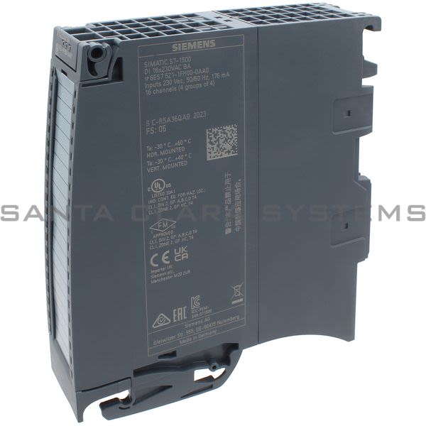 Siemens 6ES7521-1FH00-0AA0 Digital Input Module | SM 521 | SIMATIC S7-1500 | 6ES7521-1FH00-0AA0 Product Image