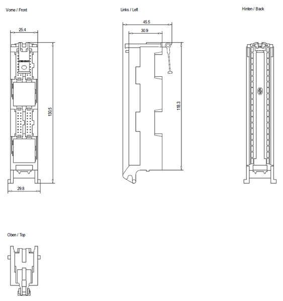 Siemens 6ES7921-5AK20-0AA0 Control Product Image