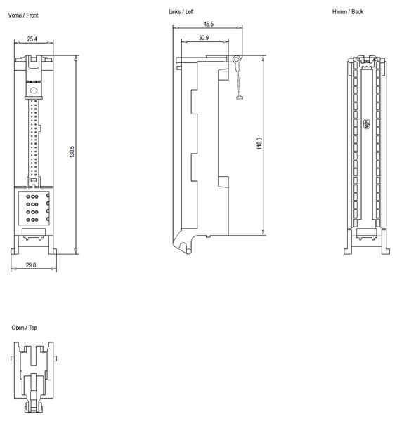 Siemens 6ES7921-5CK20-0AA0 Control Product Image