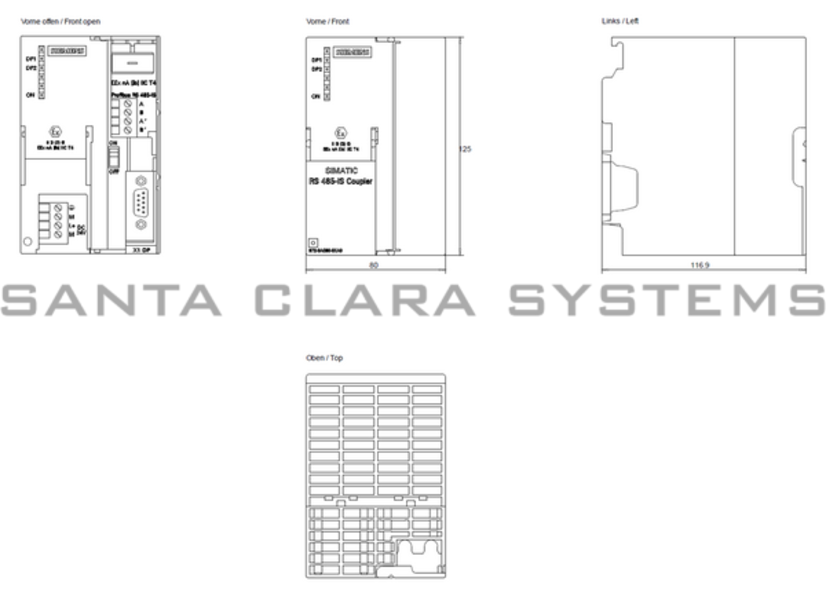 Siemens 6ES7972-0AC80-0XA0 Coupler | 6ES7972-0AC80-0XA0 Product Image