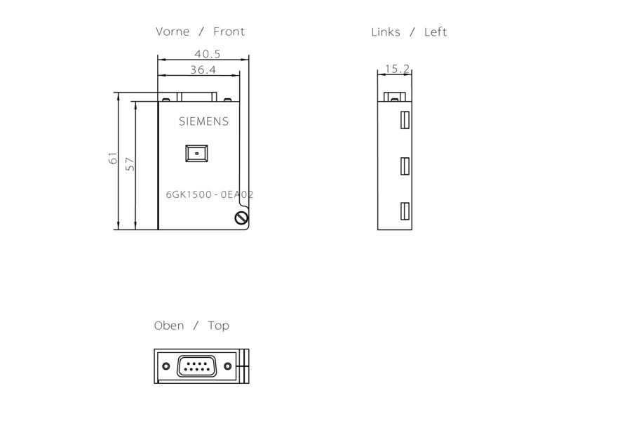 Siemens 6GK1500-0EA02 Bus Connector | 6GK1500-0EA02 Product Image
