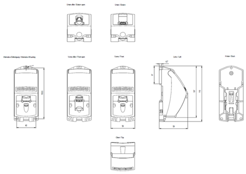 Siemens 6GK1901-1BE00-0AA2 Modular Outlet | 6GK1901-1BE00-0AA2 Product Image