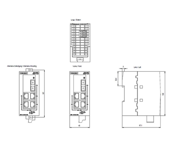 Siemens 6GK5004-1GM00-1AB2 Switch | 6GK5004-1GM00-1AB2 Product Image