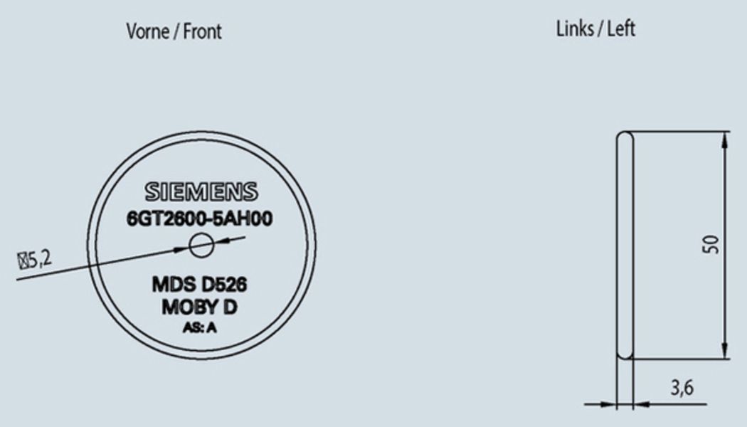 Siemens 6GT2600-5AH00 Transponder Product Image