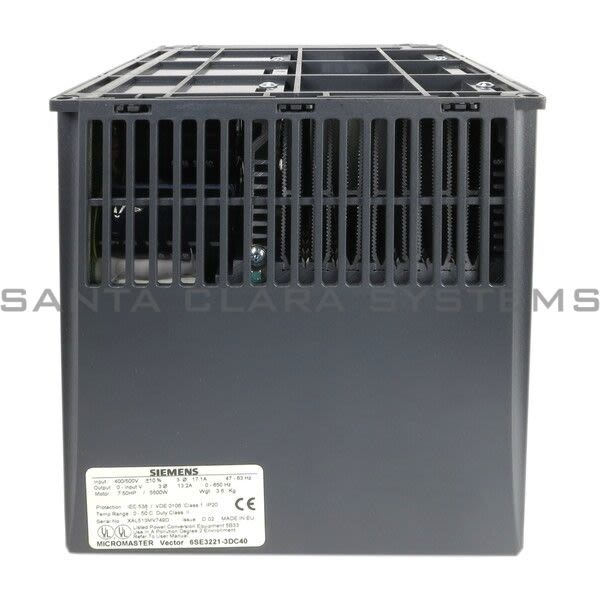 Siemens 6SE3221-3DC40 Drive | Micromaster Vector | MMV550/3 | 6SE3221-3DC40 Product Image